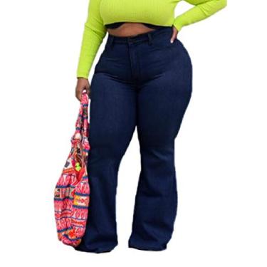 calça boca de sino plus size