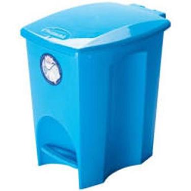 Imagem de Lixeira De Plástico 7 L Com Pedal Cegonha-Azul - Plasútil