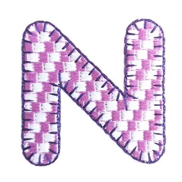Imagem de 5 Pçs Patches de letras de chenille adesivos de ferro em remendos de letras universitárias com glitter bordado patch costurado em remendos para roupas chapéu camisa bolsa (Muticolor, N)