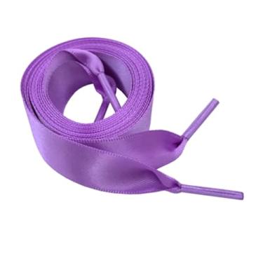 Imagem de Flat Satin Ribbon Shoelaces Laces For Sneaker Sport Shoes(Color:Violet,Size:80cm)
