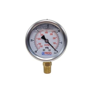 Imagem de Vacuômetro Diam.63mm (2.1/2) Vertical -30 Inhg X -760 Mmhg - LRPROD