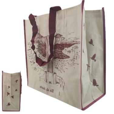Imagem de Bolsa Ecobag Sacola de Ombro Reutilizavel Ecologica Dobravel Compras M