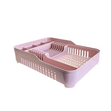 Imagem de Escorredor Bancada Pia Compacto Secador De Louças Porta Talheres 7 Pra