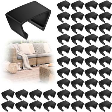 Imagem de Blulu 20 peças clipes de móveis de pátio clipes de sofá para móveis de exterior 6 cm P x 3 cm L x 3,5 cm A grampos de vime prendedores de cadeira de vime, conecte o sofá secional ou módulo