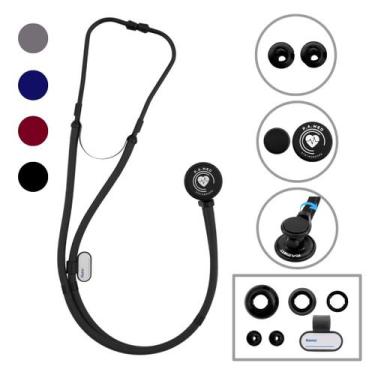 Imagem de Estetoscópio Linha Black Rappaport P.A. Med  2 Anos Garantia, BLACK TO
