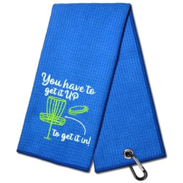 Imagem de DYJYBMY You Have to Get It Up to Get It Up to Get It In Funny Embroidery Golf Towels for Golf Bags with Clip, Funny Disc Golf Gifts for Men Women Disc Golf Fan Disc Golf Lovers, Golfclub Gifts for Men