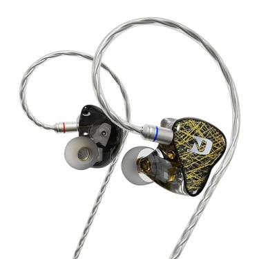Imagem de ND 001 4BA+1DD in Ear Monitor, Fones de ouvido HiFi IEM, fones de ouvido graves profundos com fio com cabo removível sem emaranhamento