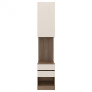 Imagem de Armário Modulado De Lateral Bartira Lugano Com 1 Porta 2 Gav Avelã-cappuccino