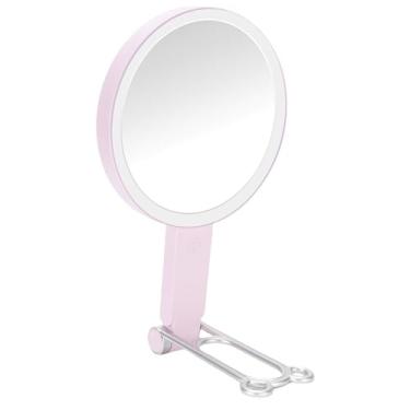 Imagem de TARSHYRY LED LED MAPAGEM MELHELTROPPOP, Espelho de Maquiagem de Lupa Portátil, Espelho de 30x/1x de Dupla Face/1 (Rosa)