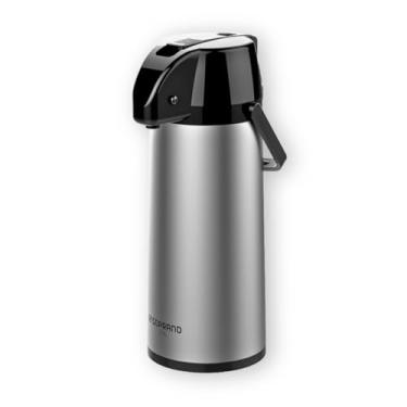 Imagem de Garrafa Térmica Soprano 2,5 Litro Inox/Preto – Conserva Quente e Frio, Ideal para Café e Bebidas
