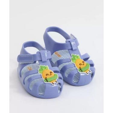 Imagem de Sandalia Infantil Menino Boy Pimpolho colorê Abacaxi Azul, 2