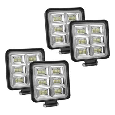 Imagem de 4 Farol de Milha led Quadrado 144w Trator Agrícola 12v 24v