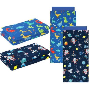 Imagem de Capa de tapete de soneca CroBlissful Dinosaurs Astronauts Microfiber