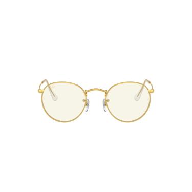 Imagem de Óculos de Sol Ray-Ban Round Metal 0RB3447 9196BL Tam 53 / Ouro - Lentes Photochromic