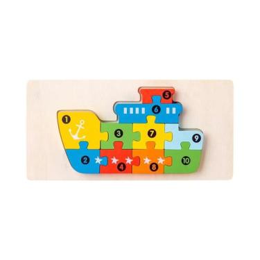 Imagem de Quebra-cabeças De Animais Em 3D De Madeira Para Crianças, Brinquedos E