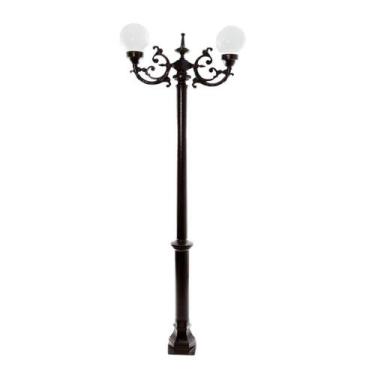 Imagem de Poste Colonial De Jardim Petrópolis Alumínio Fundido 213Cm - LUMINÁRIA