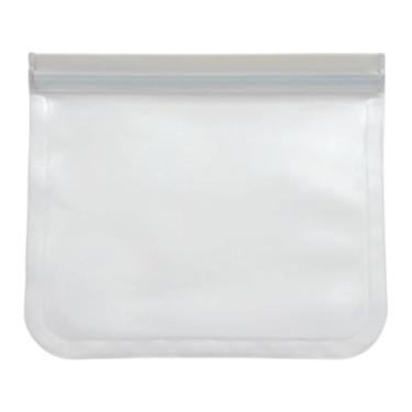 Imagem de predolo Saco de armazenamento de alimentos Ziplock, premium, durável, à prova de vazamentos, saco de alimentos para freezer reutilizável para viagens, frutas, 21.5 Cm X 18 Cm