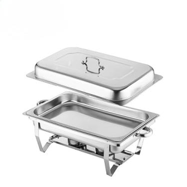 Imagem de Rechaud Profissional Inox 12L com 1/2/3 Divisórias para Buffet, Festas e Marmita Térmica - Chafing Dish Inoxidável, Recipiente para Buffet com Isolamento e Divisórias(1 DIVISÓRIA)