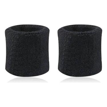 Imagem de 2X Par Munhequeira Atoalhada Pulso Tênis Basquete Squash C