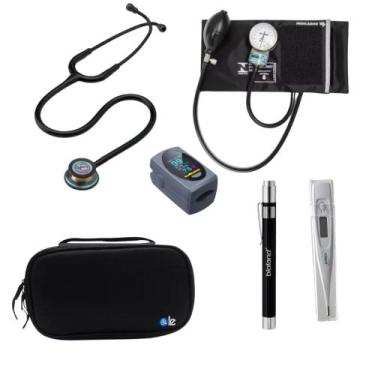 Imagem de KIT Estetoscópio Littmann 3M + Esgifmo + Case + Lanterna + Oxímetro + 