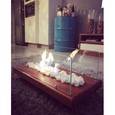 Imagem de Lareira Ecológica a Etanol - FD Design, 1m, marrom