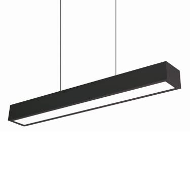 Imagem de Lustre Pendente Newline Sobrepor V 468 Led Bivolt Preto 3000k Luz Amarela
