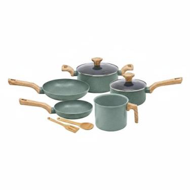 Imagem de Jogo de Panela de Indução 7 Peças Fundo Triplo e Revestimento Ceramico