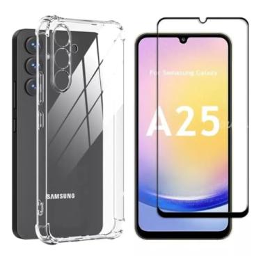 Imagem de Capa Capinha Case + Película de Vidro 3D para Samsung Galaxy A25