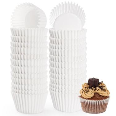 Imagem de KIKISML 500 peças de forros de cupcake para assar, forros de muffin de grau alimentício, copos de muffin descartáveis para aniversário, casamento, festa de Natal, envoltórios de cupcake antiaderentes