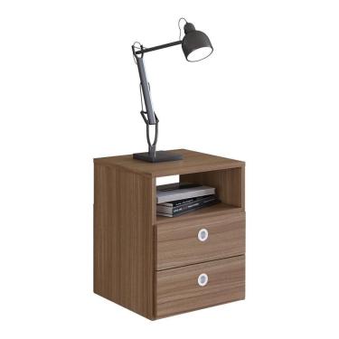 Imagem de Mesa De Cabeceira Com 2 Gavetas Multimóveis Cr35099 Montana
