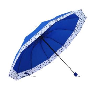 Imagem de Guarda Chuva Sombrinha Grande Com Bolinha Cabo Emborrachado - NoBrand,