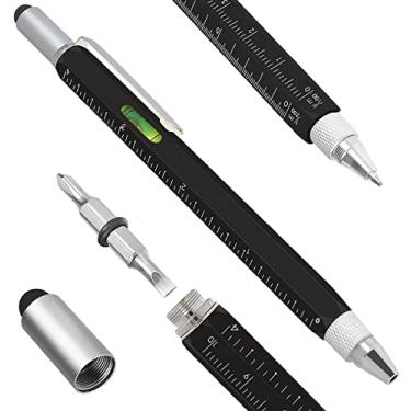 Imagem de Caneta de Ferramentas Múltiplas Multifuncional 6-em-1 Gadget Único Materiais Escritório Presentes DIY para Pai Homens Marido da Filha