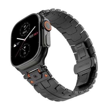 Imagem de BKUANE Pulseira para Apple Watch Ultra 2 de 49 mm, séries 10, 9, 8, 7, se, 6, 5 e 4, para iWatch 49 42 de 46 mm, 41, 45 mm, 40, 44 mm (preta, 38/40/41 mm)