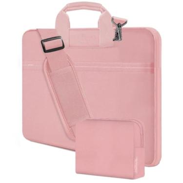 Imagem de Hseok Bolsa de ombro para laptop de 17 a 17,3 polegadas, pasta protetora durável à prova de choque com vários bolsos compatível com a maioria dos notebooks Lenovo HP Acer Dell ASUS MSI de 17-17,3