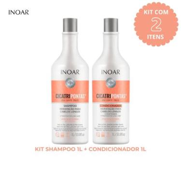 Imagem de Kit Inoar Cicatripontas Shampoo 1L + Condicionador 1L
