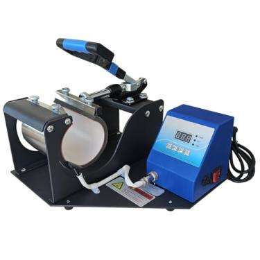 Imagem de PRENSA TÉRMICA AZUL/PRETA PARA SUBLIMAÇÃO EM CANECAS SQUEEZES COPOS - 220V