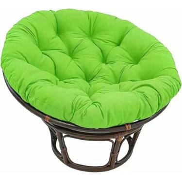 Imagem de Almofada grossa e macia para cadeira - Tecido de algodão grosso e acolchoado, assento de chão macio e redondo, cadeira de balanço, varanda, sala de estar ou dormitório universitário.