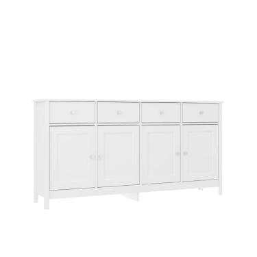 Imagem de Aparador Buffet Ditália 4 Portas 4 Gavetas R-626 Branco