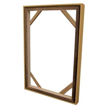 Imagem de Moldura Canaleta Flutuante para Telas Decorativas 4,5cm 60x90cm c/ Cha