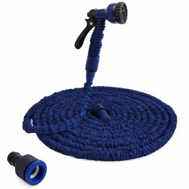 Imagem de Mangueira Mágica Expansível Flexível Retrátil Com Gatilho 30mt (azul)