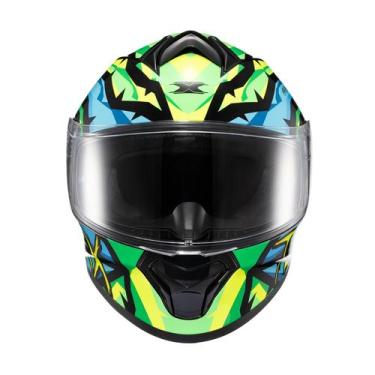Imagem de Capacete Texx Fechado Spihe Maasai Verde Azul -, 56