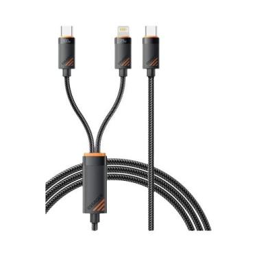Imagem de Cabo USB C Para Lightning 2 Em 1, Carregamento Rápido De 100W Para iPh