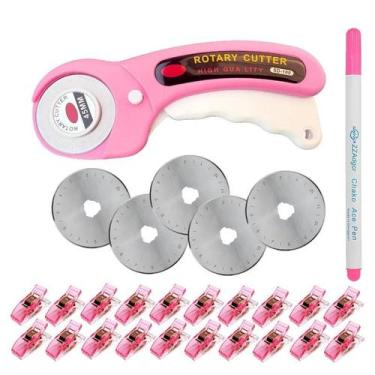 Imagem de Cortador Rotativo Rosa De 45mm Para Artesanato DIY, Costura, Quilting 