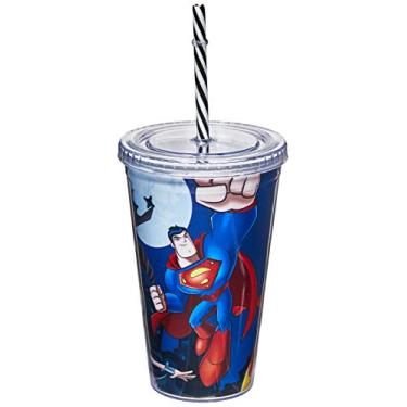 Imagem de Copo com Canudo Superfriends, Warner Bros, Multicor