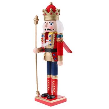 Imagem de Clássicas De Quebra-Nozes 30 Cm De Madeira Do Nutcracker Figurine Home Decor Red