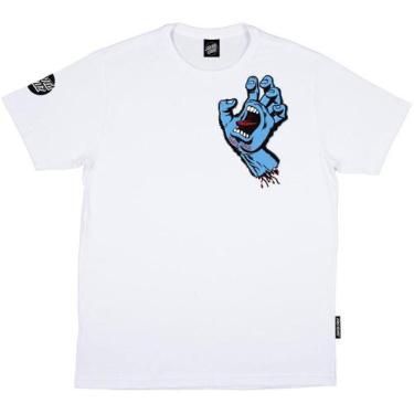 Imagem de Camiseta Santa Cruz Rigid Screaming Hand Front Wt23 Branco