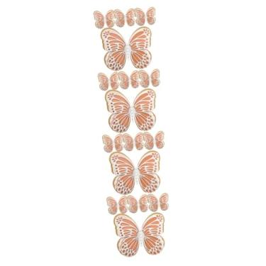 Imagem de Veemoon 16 Peças borboleta oca 3d adesivo de borboletas 3d adesivos infantis para crianças decoração de casa adesivos de carro decalques de parede DIY decoração de parede borboletas garota