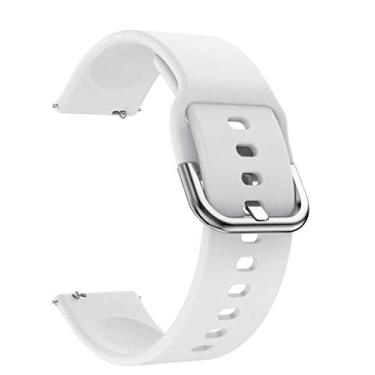 Imagem de Pulseira para Amazfit GTR 3/3 PRO / 2 / 2e / GTR 47mm / Pace/Stratos 1 2 3 / Mi Watch Color Silicone Modelo Sport (GTR 3/3 PRO, Branco)