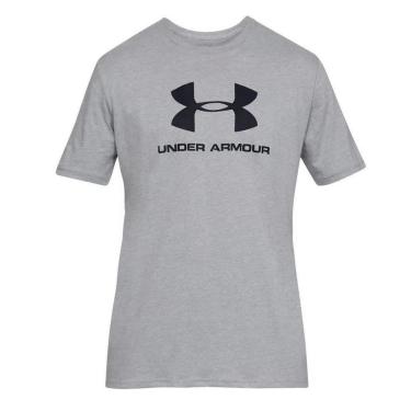 Imagem de Camiseta Under Armour Sportstyle Logo SS Cinza Masculino-Masculino