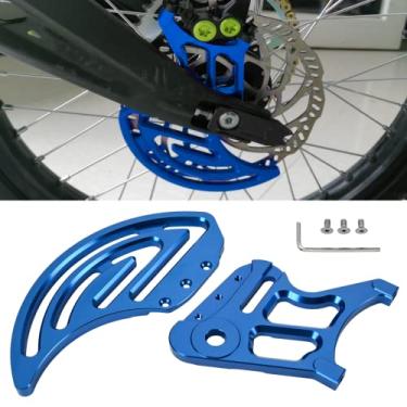 Imagem de BILLFARO 2 peças de capa de proteção de disco de freio traseiro azul, protetor de corrente de pinça de alumínio para motocicletas para surron/Segway X160/X260